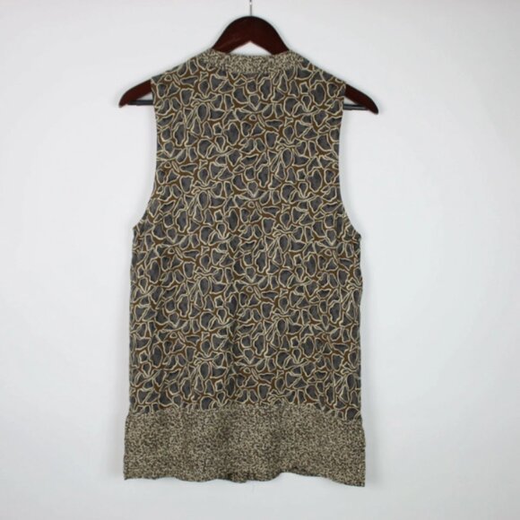 ILYSE HART LTD Animal Print Sleeveless Button Tunic Top - Medium - Picture 2 of 4